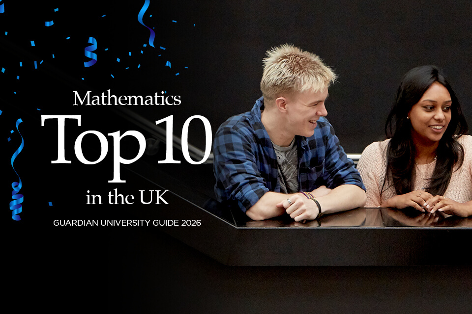 Mathematics at Keele ranked among Top 10 in the UK