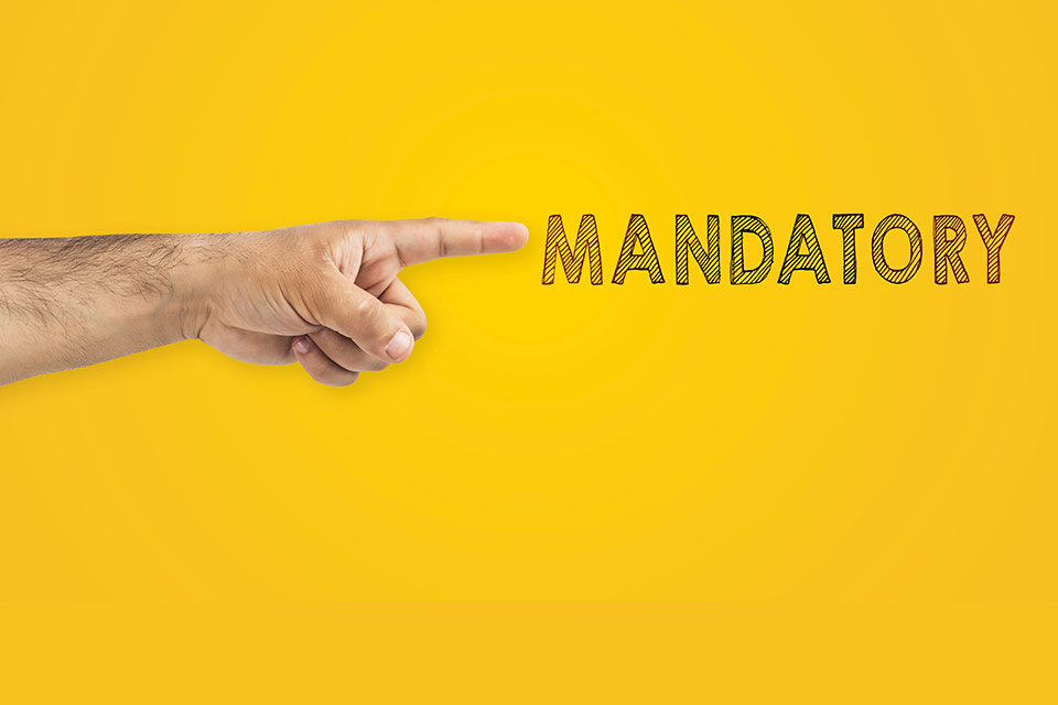 Mandatory training modules