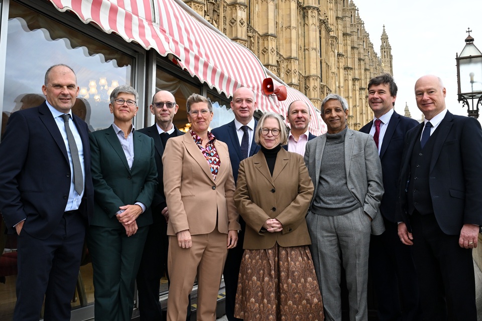 Representatives from the ResearchPlus member universities stood outside Westminster
