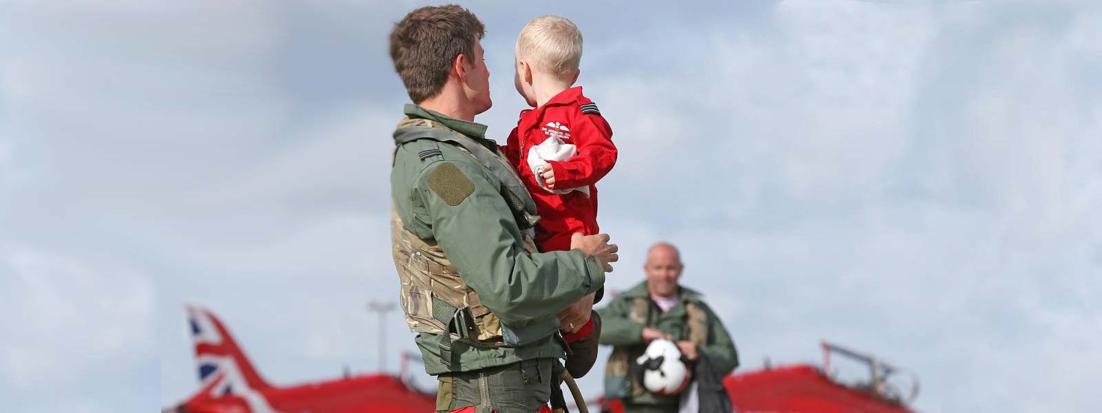 Red Arrows Pilot and Child