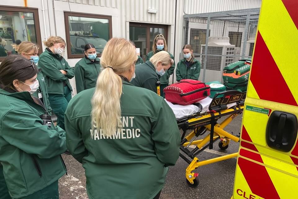 Trainee paramedics venture out into the field on first placements