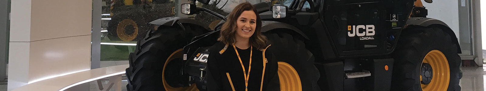 Student on a work placement at JCB