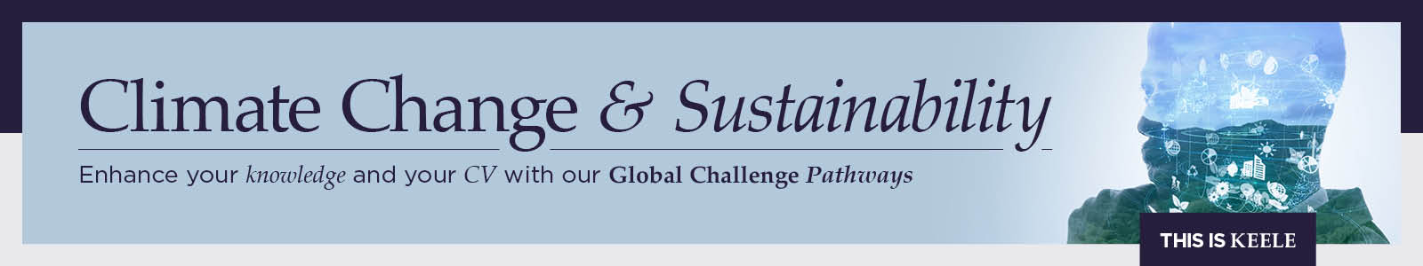 Climate change and sustainability banner