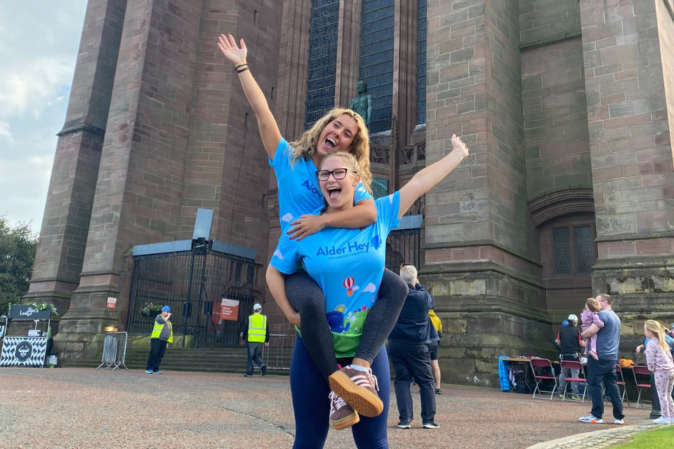 Jessica and Sophia scale the heights of Liverpool for charity fundraiser