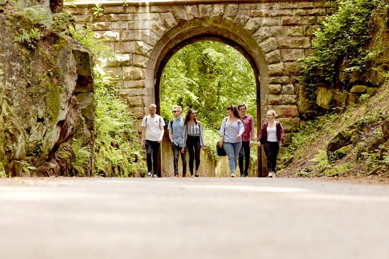 Image of students at clockhouse