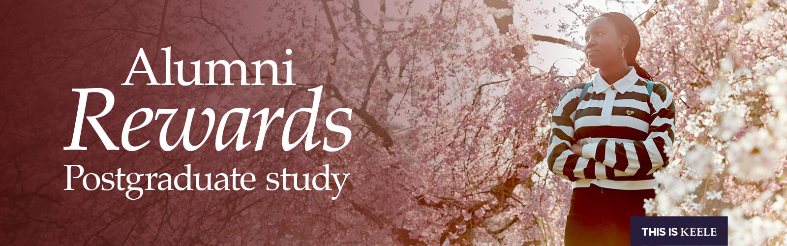 Lady by cherry blossom