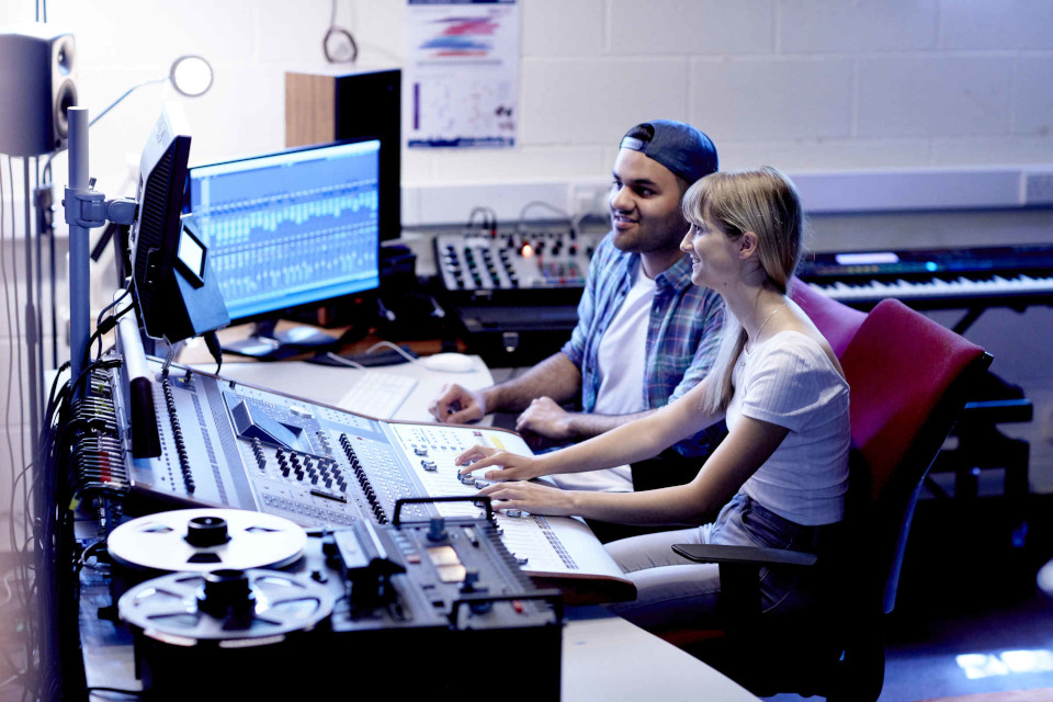 Students in studio