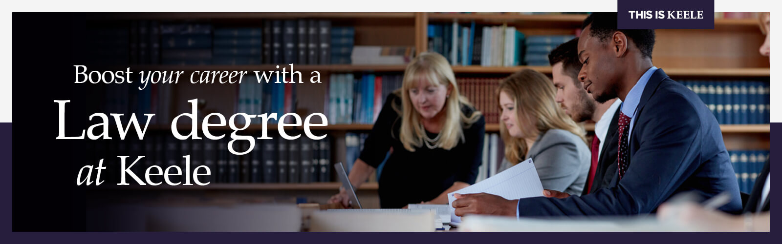Keele law students studying in Keele Law Library