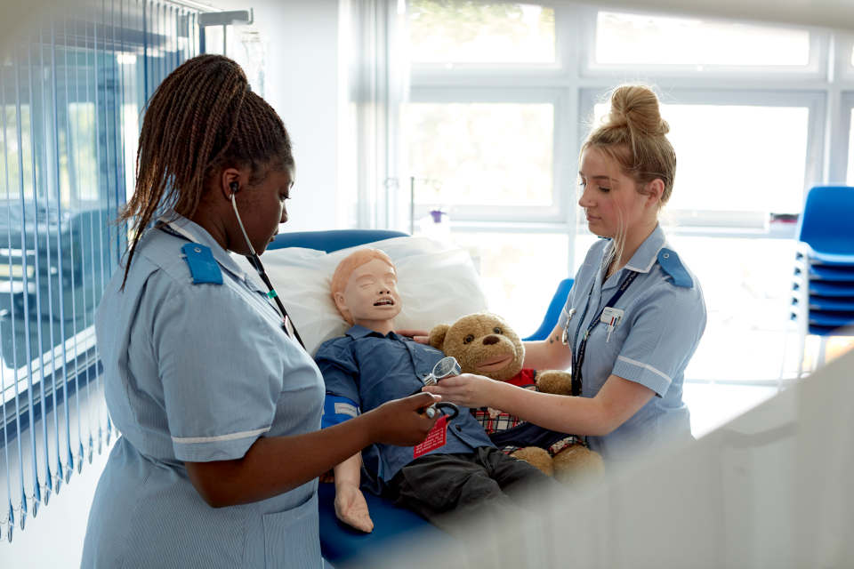Children's nursing students at Keele University