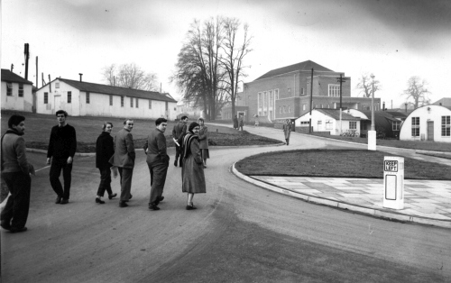 Campus roundabout 1957