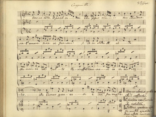 Canzonetta composed by Charlotte Augusta Sneyd c.1823 [Sneyd Music S194/33]