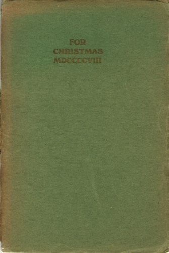 For Christmas, MDCCCCVIII with Autumn by T E Hulme [HUL 18]