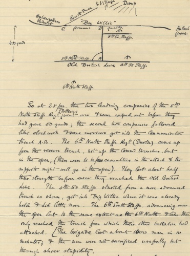 Extract from Lt. Commander Wedgwood’s report of the demise of the 46th Division, 13th Oct. 1915 [JCW3]