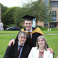 Sam Taylor and parents image