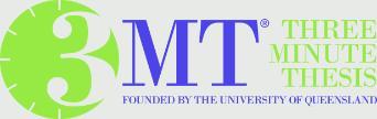 Three Minute Thesis Logo - Founded by University of Queensland, 1234x390