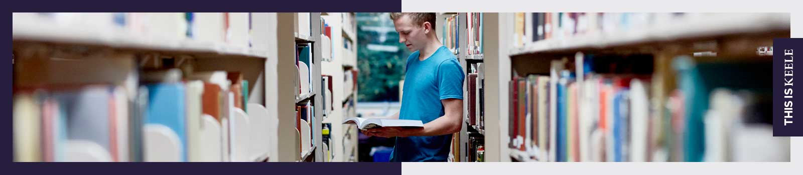 Student in Keele Library